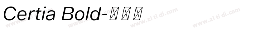 Certia Bold字体转换